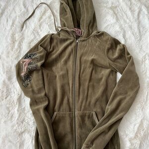 Juicy Couture Olive Green Hoodie